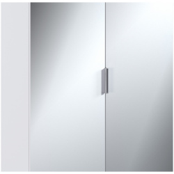 Мальта СБ 3263 Шкаф 2 дверный Белый с зеркальным фасадом Столплит 1326300000010