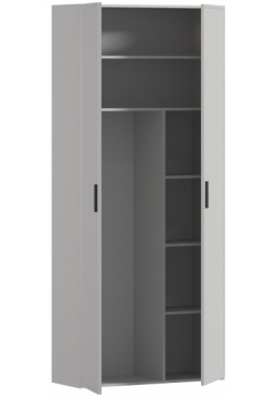 Шкаф 2 дверный Милан СБ 3257 Серый/МДФ Светло серый Столплит 1325700000021 
