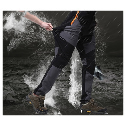 pantalones de carga para hombres senderismo trabajo safari al aire libre resistente agua a prueba viento estiramiento secado rápido 3 bolsillos con cremallera cintura elástica negro lightinthebox