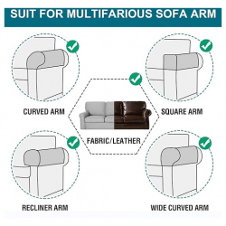 2 uds fundas elásticas para reposabrazos spandex jacquard brazos protector suave y elástico sillas sofá sillón reclinable lightinthebox