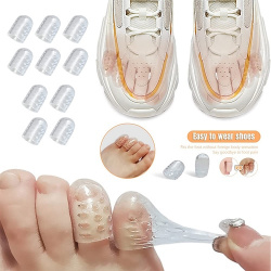 10 piezas de fundas silicona transpirables para los dedos pies  protectores antifricción pequeños hombres mujeres ampollas y uñas encarnadas lightinthebox