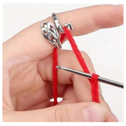 Anillo de ganchillo ajustable para tejer  dedo abierto guía hilo accesorios dedal 1 ud lightinthebox