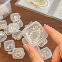 Caja de contenedores almacenamiento plástico transparente mini cuadrada 20 piezas con tapas para artículos pequeños resina epoxi lightinthebox 