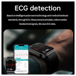 Reloj inteligente cardica para glucosa en sangre  control de ecg presión arterial temperatura corporal hombres rastreador fitness impermeable ip68 lightinthebox