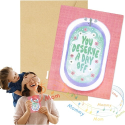 tarjeta divertida del día de la madre  broma mamá sin fin felicitación con el cantando purpurina doble risa garantizada lightinthebox