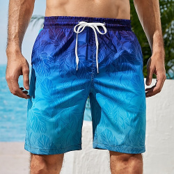 Hombre Pantalones de Surf Natación Boxers cortos verano playa Correa con forro malla Cintura elástica Degradado Estampados Secado rápido lightinthebox 
