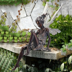 estatua de hadas ángel  resina antigua jardín decoración realista mesa familiar césped patio porche al aire libre lightinthebox
