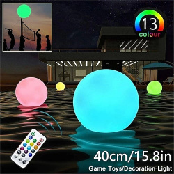 piscina led luz flotante 40cm bola brillante luminosa inflable pelota de playa decorativa para al aire libre equipo deportivo lightinthebox