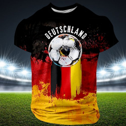 2024 bandera de fútbol alemania diseñador étnico camiseta con estampado 3d para hombres henley calle casual diaria negra manga corta verano primavera ropa lightinthebox 