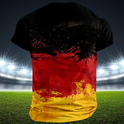 2024 bandera de fútbol alemania diseñador étnico camiseta con estampado 3d para hombres henley calle casual diaria negra manga corta verano primavera ropa lightinthebox
