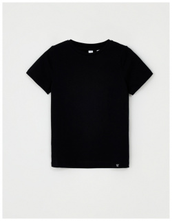 Базовая черная футболка для девочек 