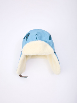 Непромокаемая шапка ушанка для малышей  3809003304