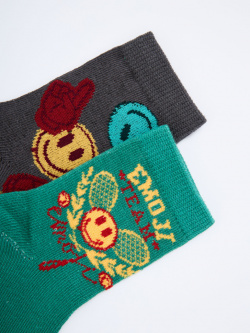 Набор из 2 пар носков Emoji для мальчиков  4801172410