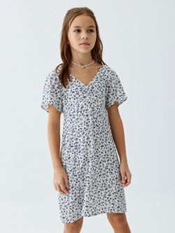 Короткое платье с принтом для девочек  4804050728