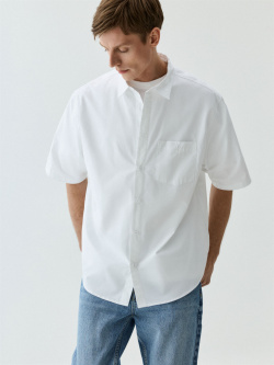 Рубашка оверсайз с коротким рукавом из 100% хлопка