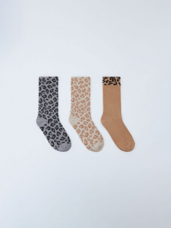 Набор из 3 пар леопардовых носков  4804142411