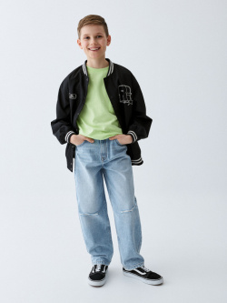 Рваные джинсы Loose Fit для мальчиков с искусственными