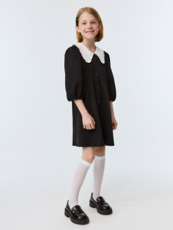 Школьное платье со съемным воротником для девочек