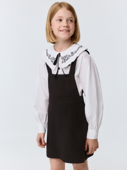Блузка с нарядным воротником для девочек