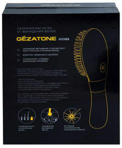 Щетка  расческа GEZATONE 1301313 Лазерная массажер от выпадения волос и профилактики облысения HS588