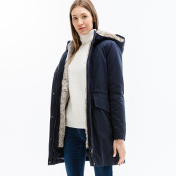 Женская утеплённая куртка парка Lacoste BF2040 65%  полиэстер 35% хлопок\100%