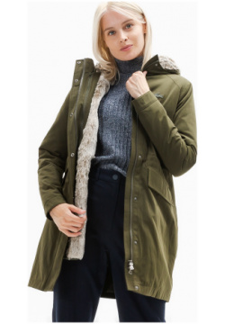 Женская утеплённая куртка парка Lacoste BF2040 65%  полиэстер 35% хлопок\100%