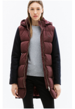 Женская длинная куртка Lacoste с капюшоном BF1726 100% полиэстер