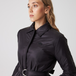 Женская длинная куртка Lacoste с поясом BF2152