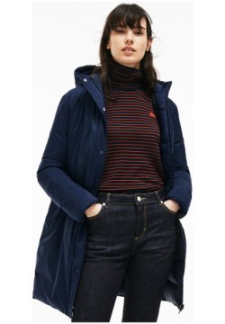 Женская утеплённая куртка Lacoste BF8923 Детали: капюшон;\Двусторонняя модель