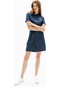 Женское платье рубашка Lacoste с коротким рукавом EF0913 Детали: рубашка
