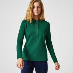 Женская приталенная рубашка поло Lacoste из эластичного хлопка PF5464P 