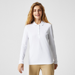 Женская приталенная рубашка поло Lacoste из эластичного хлопка PF5464P Крой:
