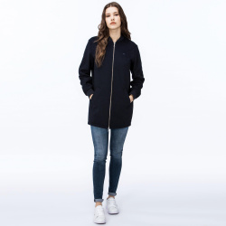 Женская длинная куртка Lacoste с круглым воротом BF0907 75% шерсть 20% полиамид