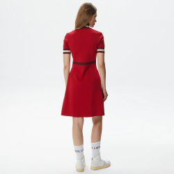 Женское платье Lacoste Slim Fit с высоким воротом на молнии EF2404
