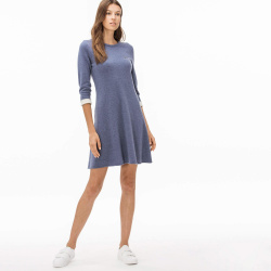 Женское платье Lacoste с рукавом три четверти EF1930 90% шерсть 10% кашемир
