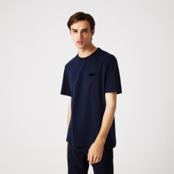 Мужская футболка Lacoste с велюровым лого TH9910 100% хлопок\Данный товар