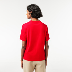 Женская футболка Lacoste из хлопка премиум качества TF5441