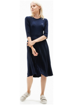 Женское платье Lacoste с круглым вырезом EF2048 67% вискоза 33% полиамид