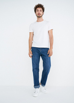 Базовые прямые джинсы  Синий O`Stin MPD109 D2