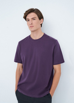 Базовая футболка из плотного хлопка  Фиолетовый O`Stin MT6611O02 V8