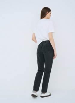 Прямые джинсы с высокой посадкой  Серый O`Stin LP6656O02 98