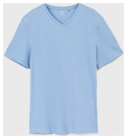 Базовая футболка с V образным вырезом  Голубой O`Stin MT6613O02 63
