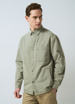 Рубашка из твила  Зеленый O`Stin MS5641O02 G0