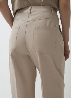 Зауженные брюки со складками  Бежевый O`Stin LP4683O02 T2