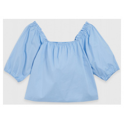 Блузка с коротким рукавом для девочек  Голубой O`Stin GS4691O02 63