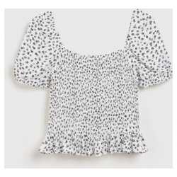 Блузка с коротким рукавом для девочек  Белый O`Stin GS4694O02 00