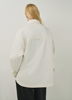 Джинсовая куртка рубашка  Белый O`Stin LB4672O02 00