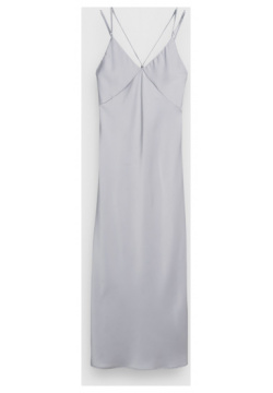 Сатиновое платье на бретелях  Белый O`Stin LR1687O02 90