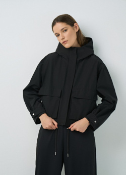 Куртка с капюшоном и накладными карманами  Черный O`Stin LJ6676O02 99