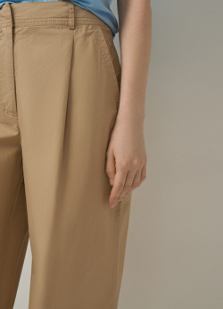 Широкие брюки из хлопка  Бежевый O`Stin LP6691O02 T5
